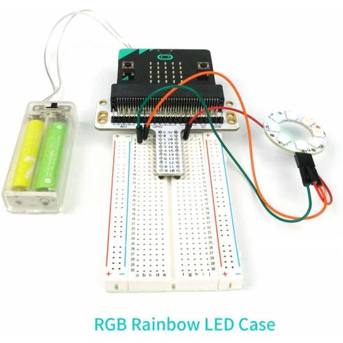 kit inicio micro:bit caso arcoiris led